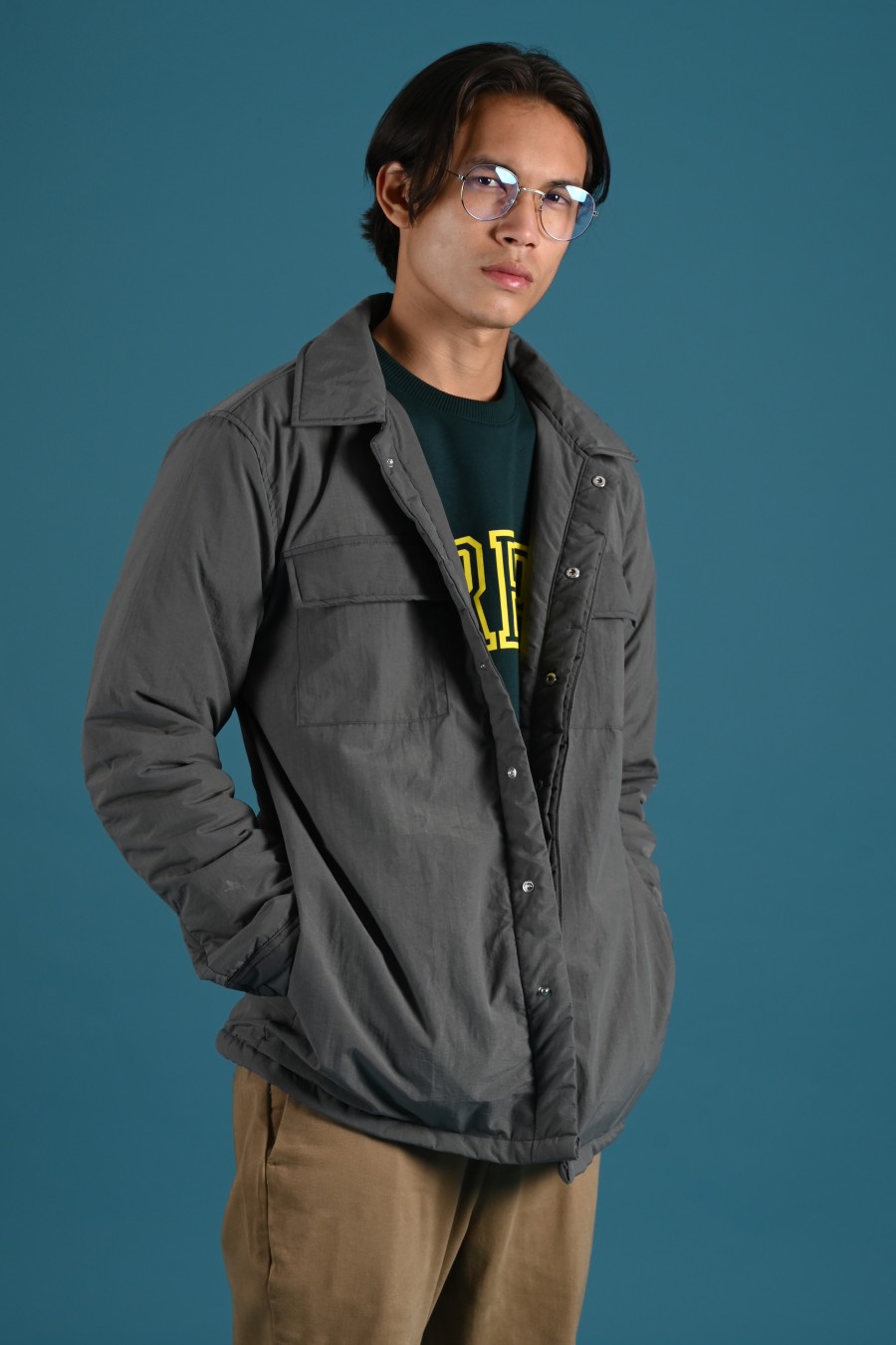 PUFFED JACKET GREY