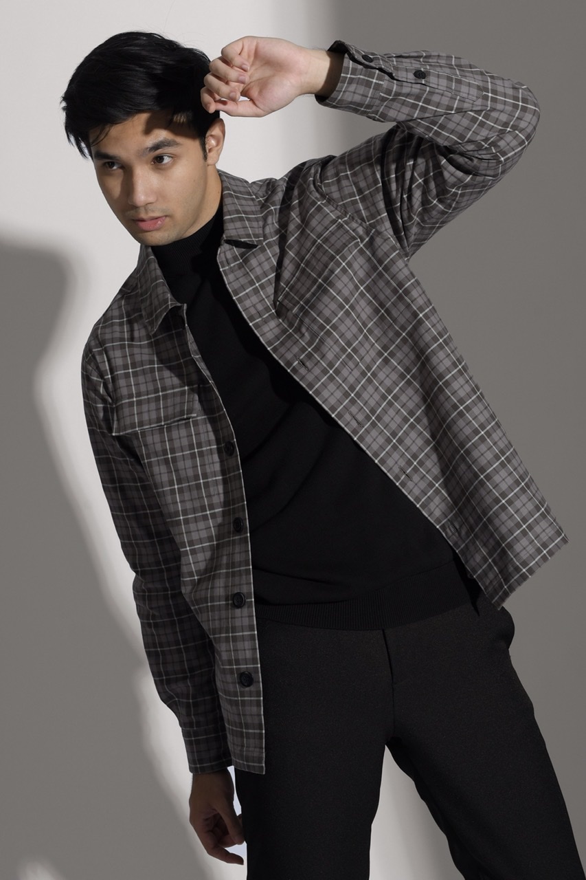 ROYAL TARTAN JACKET GREYISH BROWN