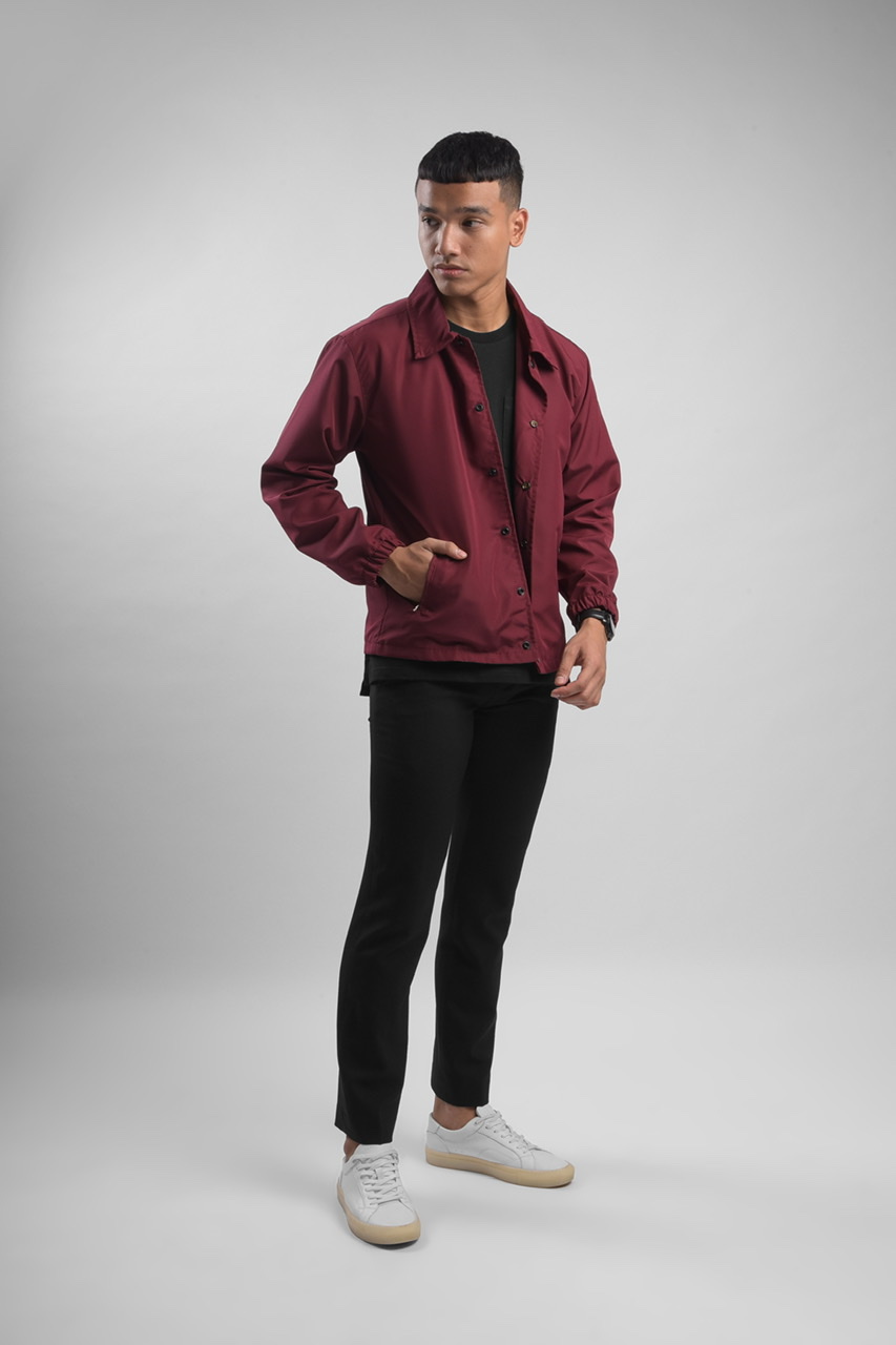 BRISTOL COACH JACKET IN MAROON