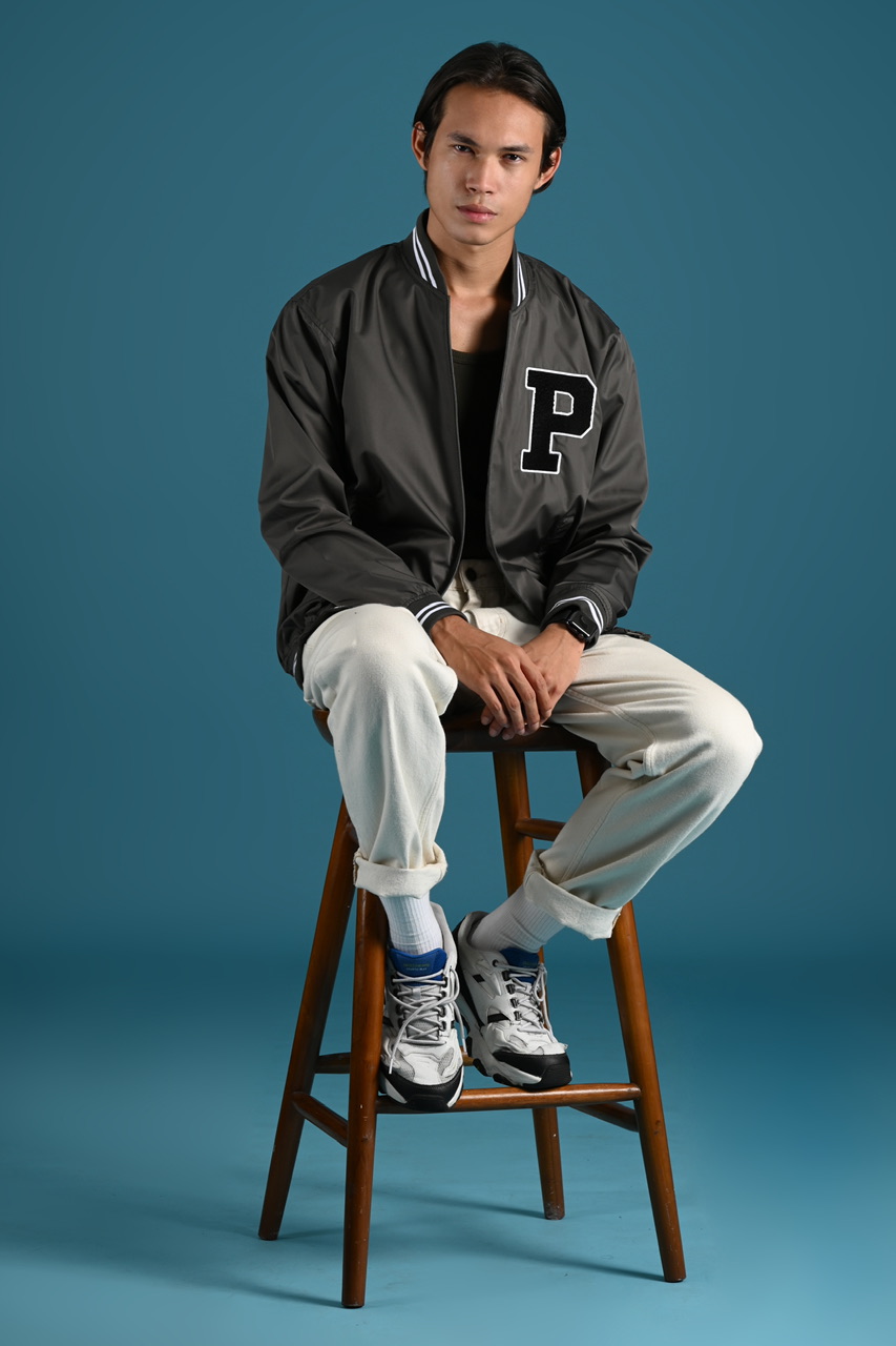 PREPPIES BOMBER JACKET GREY
