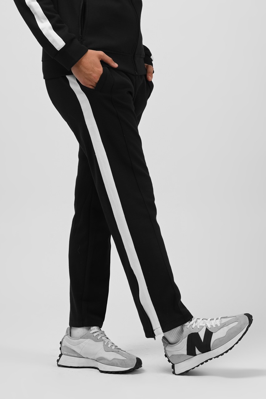 TWEED TRACKPANTS BLACK
