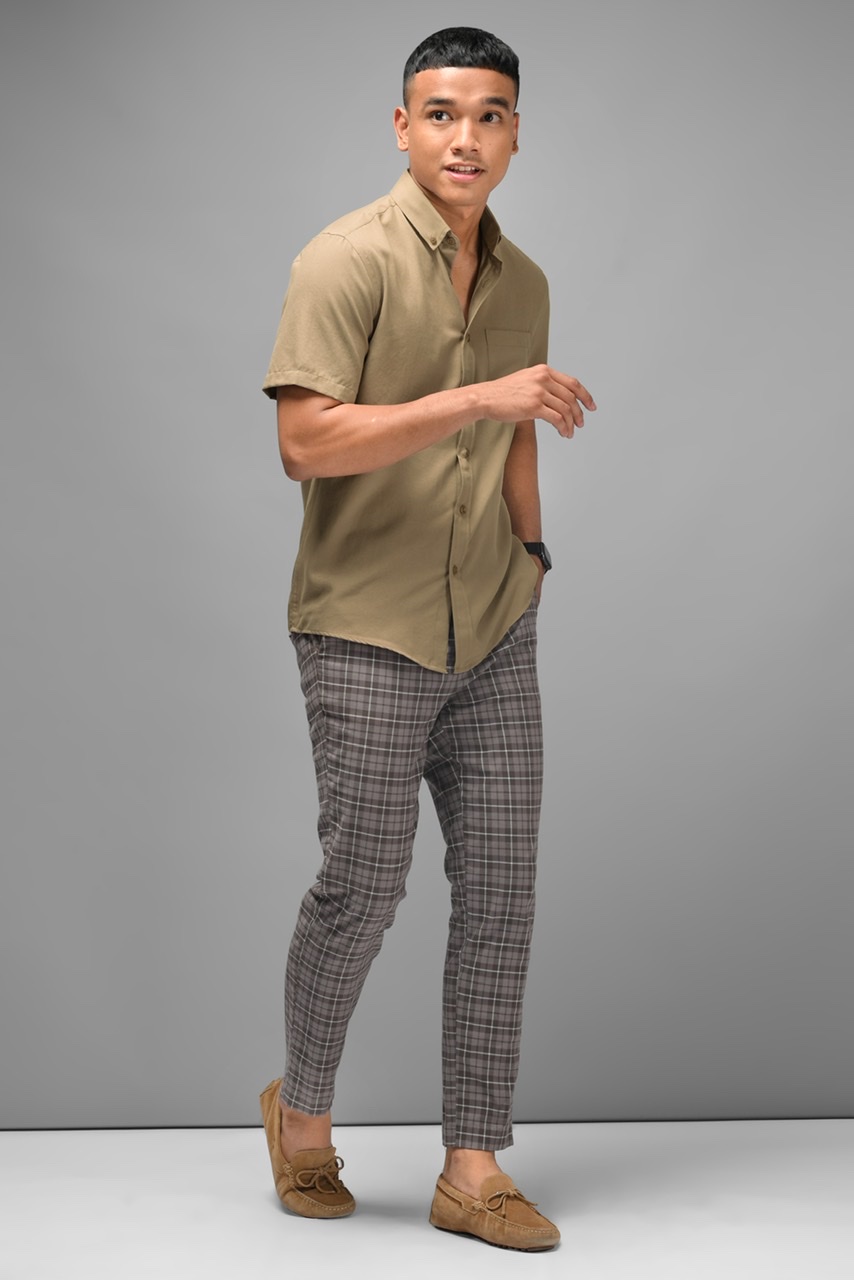 PALTON EXETRE SHORT SLEEVE SHIRT STONE