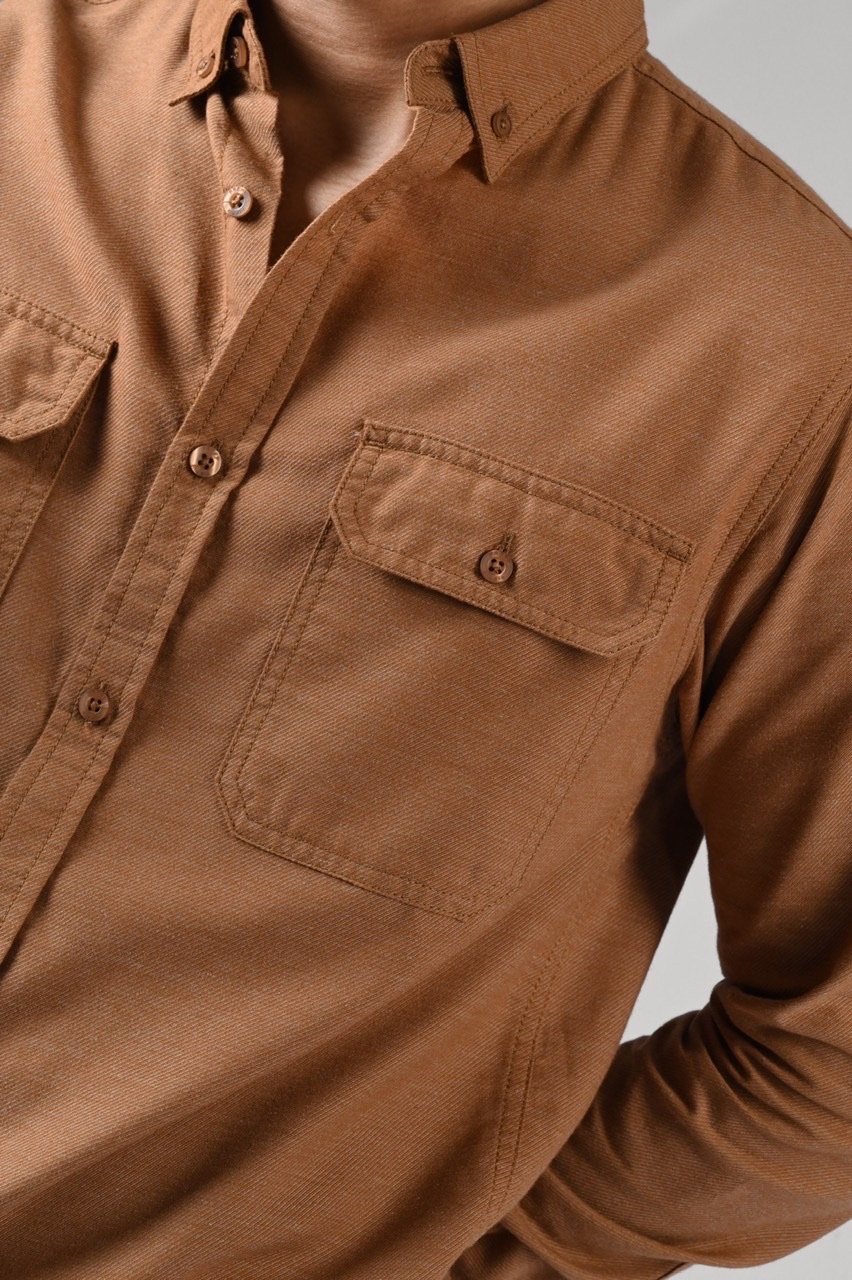 PSBB05-KALPEN BASIC SHIRT BROWN