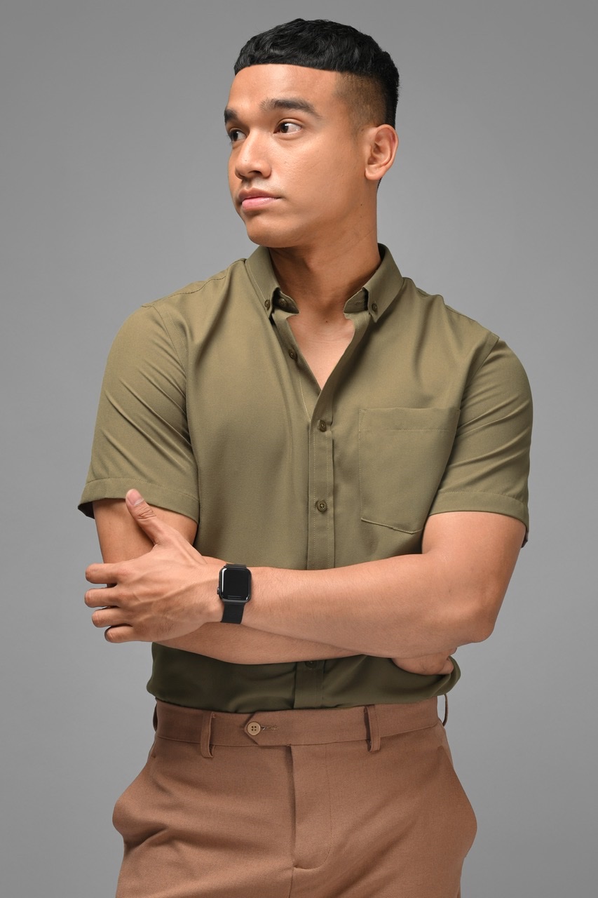PALTON EXETRE SHORT SLEEVE SHIRT KHAKI