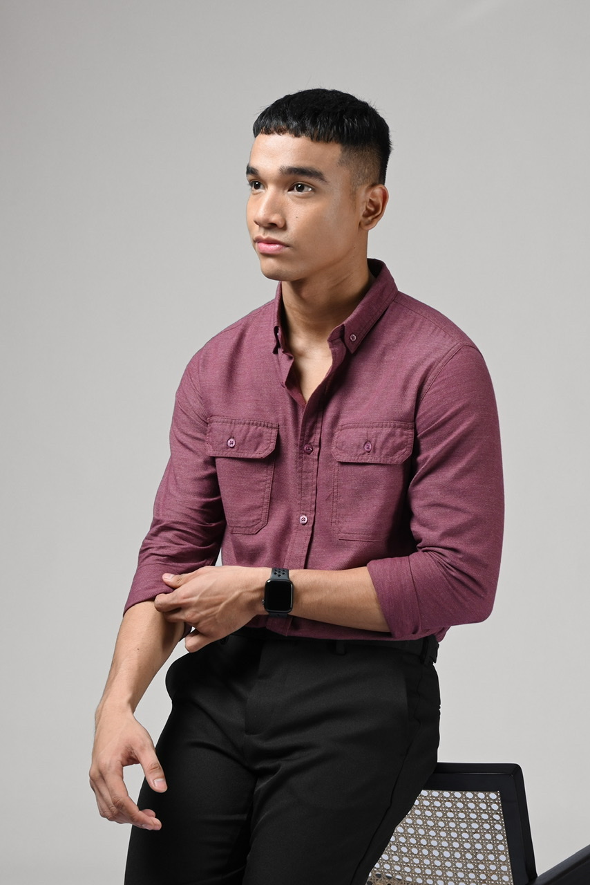 KALPEN BASIC SHIRT PLUM