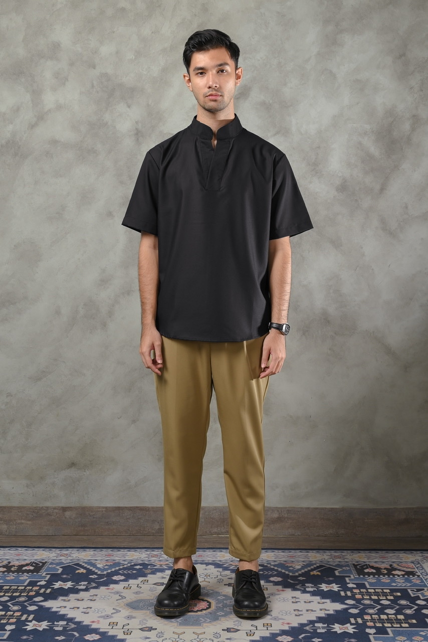 PSDG02-BERGAMO MODEST SHIRT BLACK