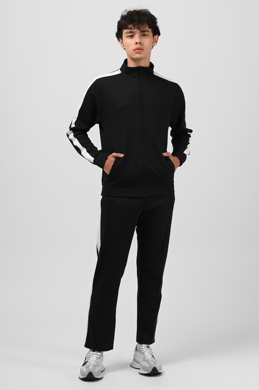TWEED TRACKPANTS BLACK
