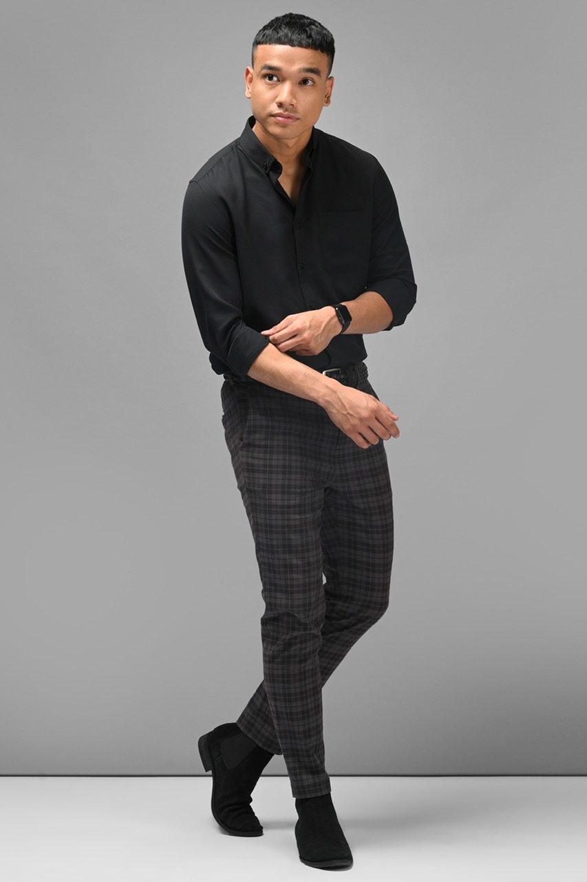 PALTON EXETRE LONG SLEEVE SHIRT BLACK