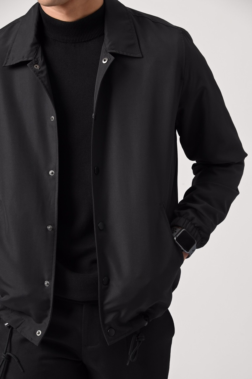 BEAMS COACH JACKET BLACK