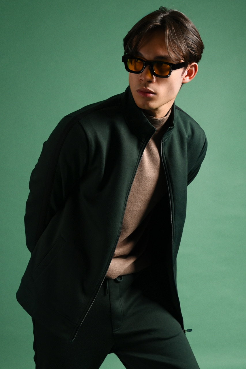 TWEED TRACKTOP SYCAMORE STRIPE BLACK