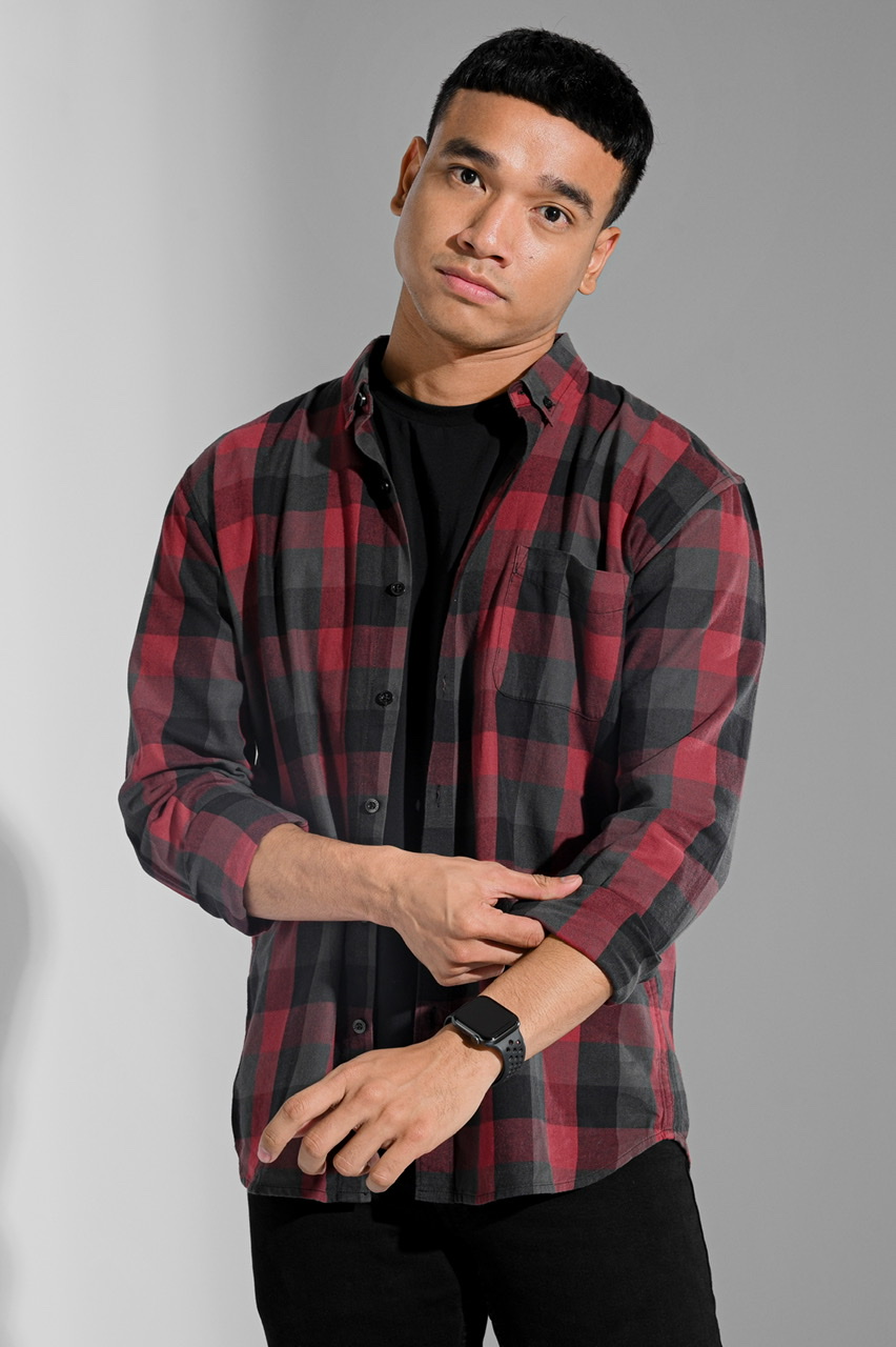 ULTIMATE FLANNEL DARK RED