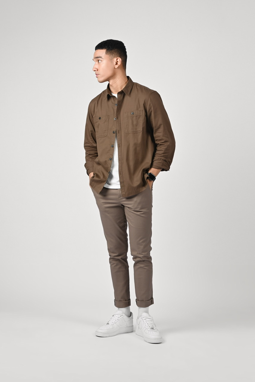 ULTIMATE WORKSHIRT DARK BROWN