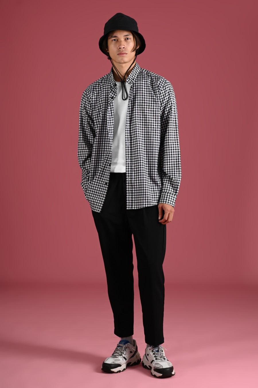 GINGHAM LONG SLEEVE SHIRT PREPP SCOOTER EDITION BLACK