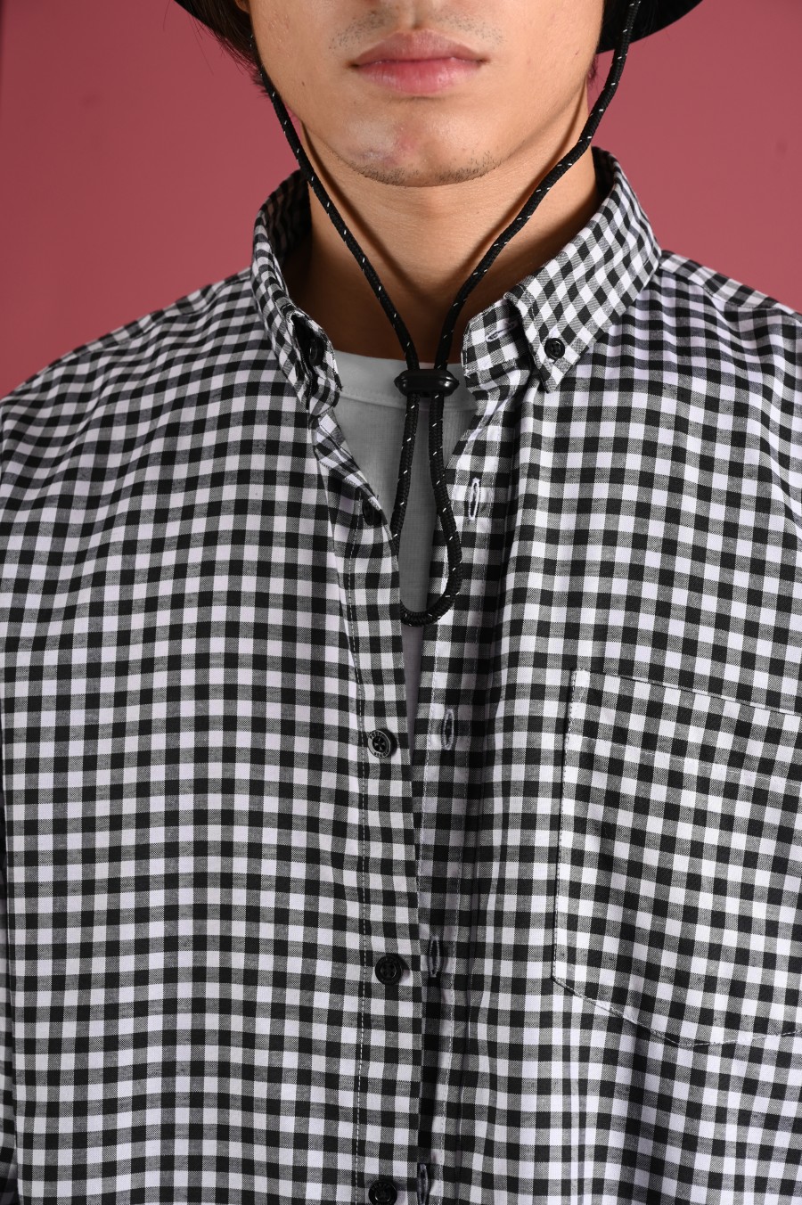 GINGHAM LONG SLEEVE SHIRT PREPP SCOOTER EDITION BLACK
