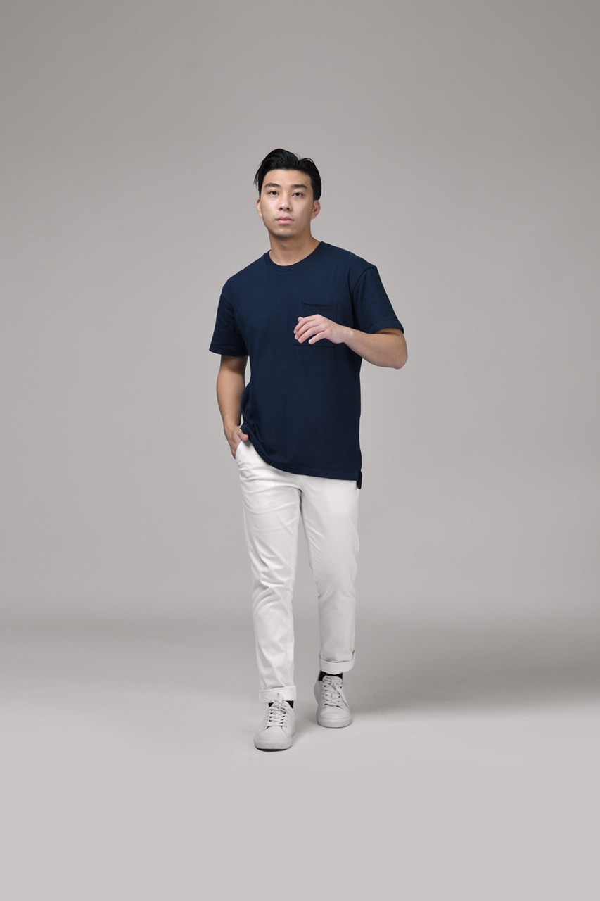 YORK OVERSIZED TEES IN SPACE BLUE