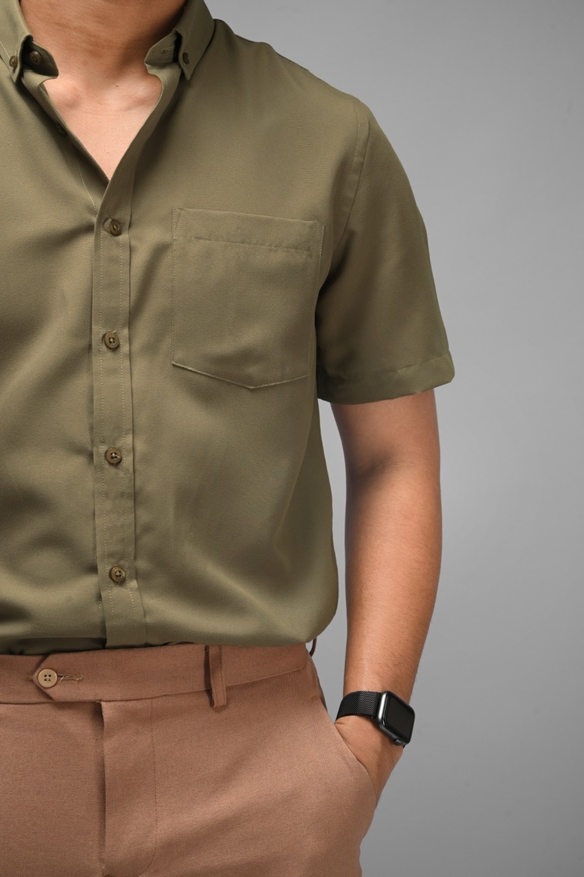PALTON EXETRE SHORT SLEEVE SHIRT KHAKI