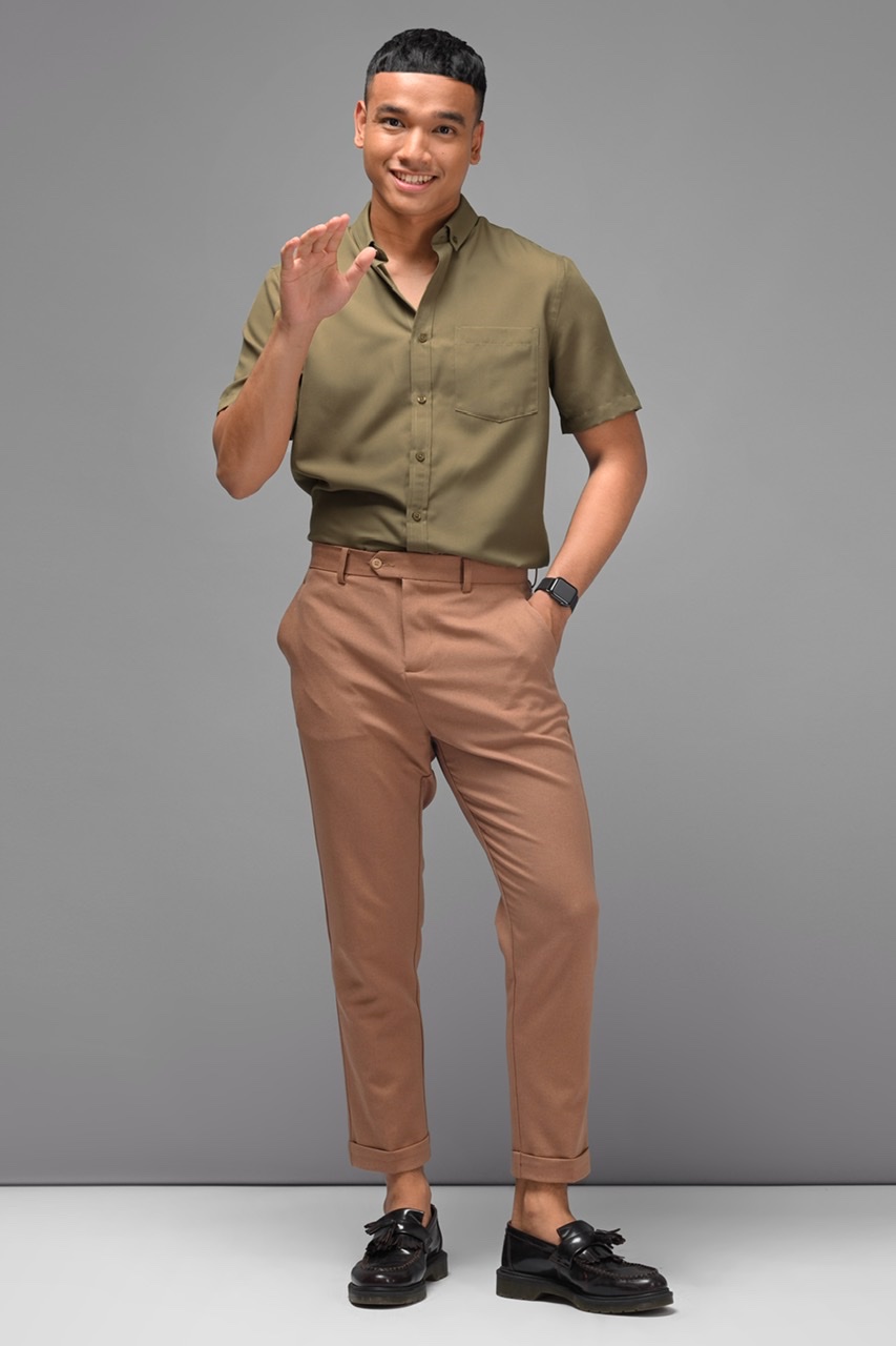 PALTON EXETRE SHORT SLEEVE SHIRT KHAKI