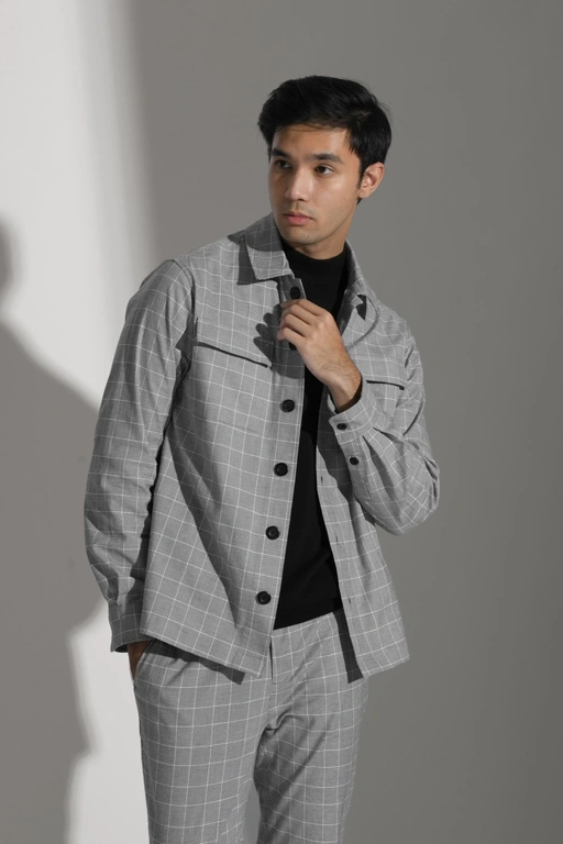 Image of SCOTT TARTAN JACKET GREY