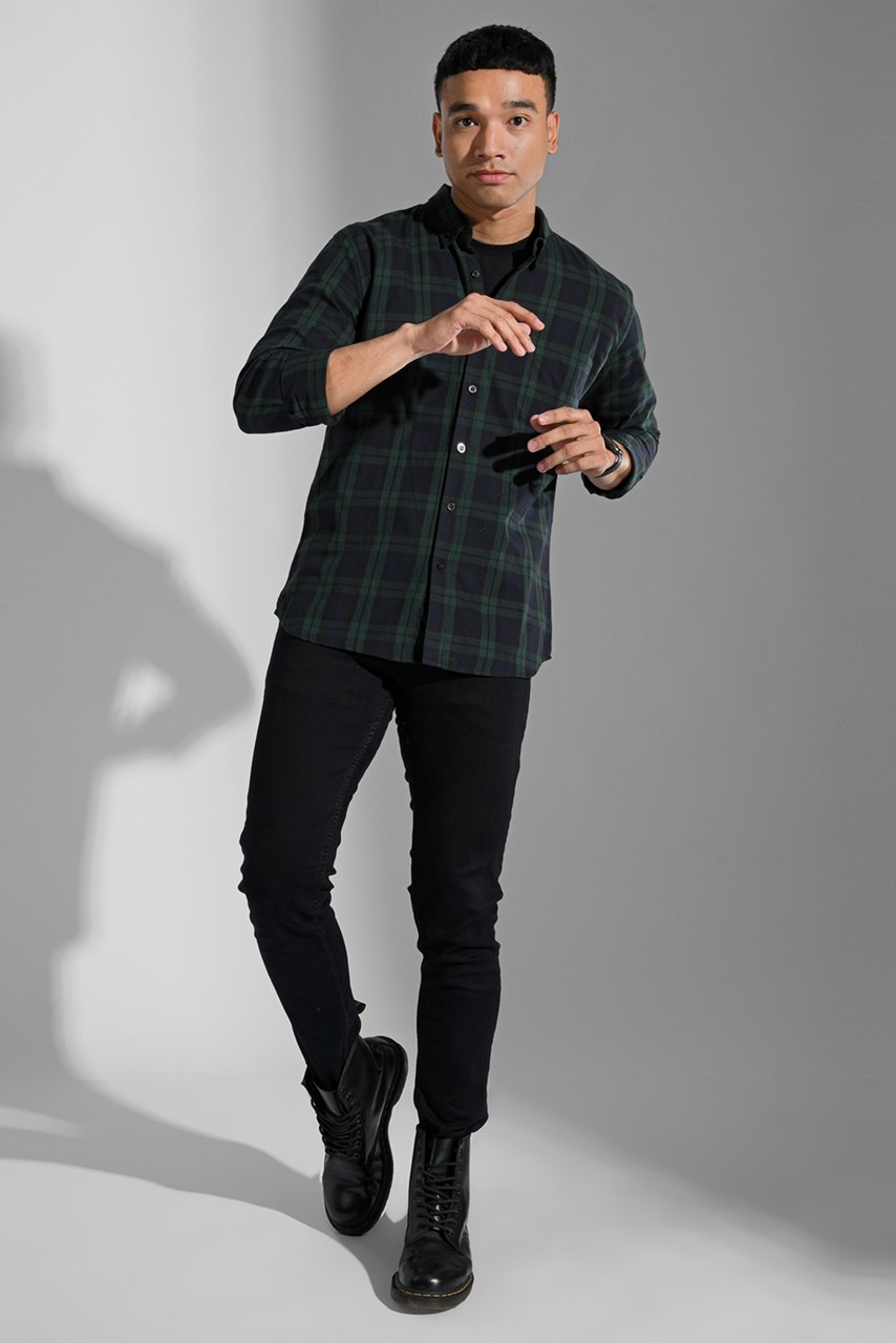 ULTIMATE FLANNEL DARK GREEN TEAL
