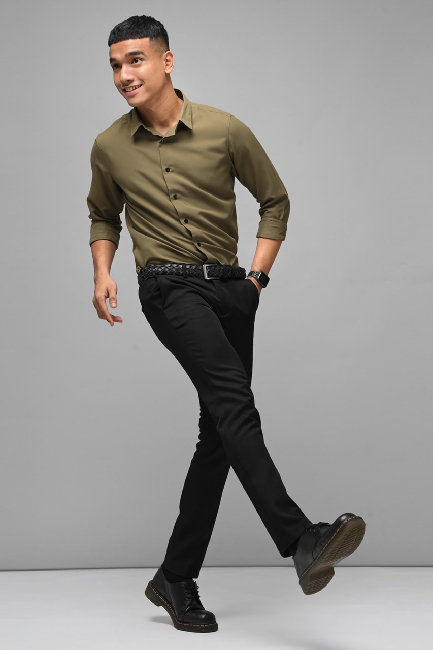 GANGNAM LONG SLEEVE SHIRT KHAKI