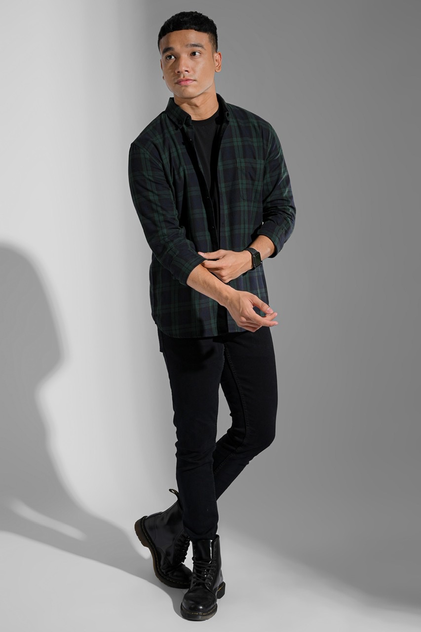 ULTIMATE FLANNEL DARK GREEN TEAL