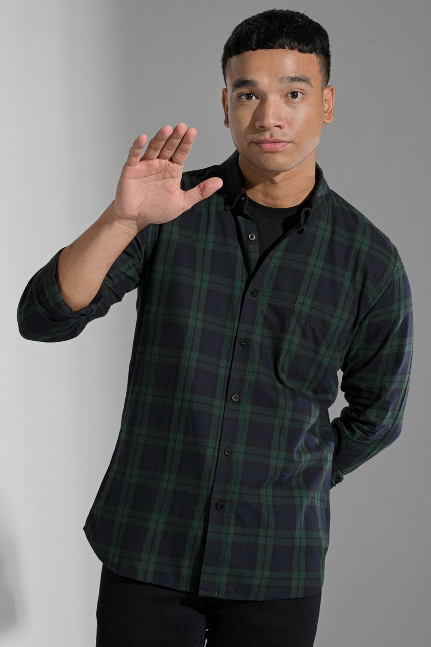 ULTIMATE FLANNEL DARK GREEN TEAL
