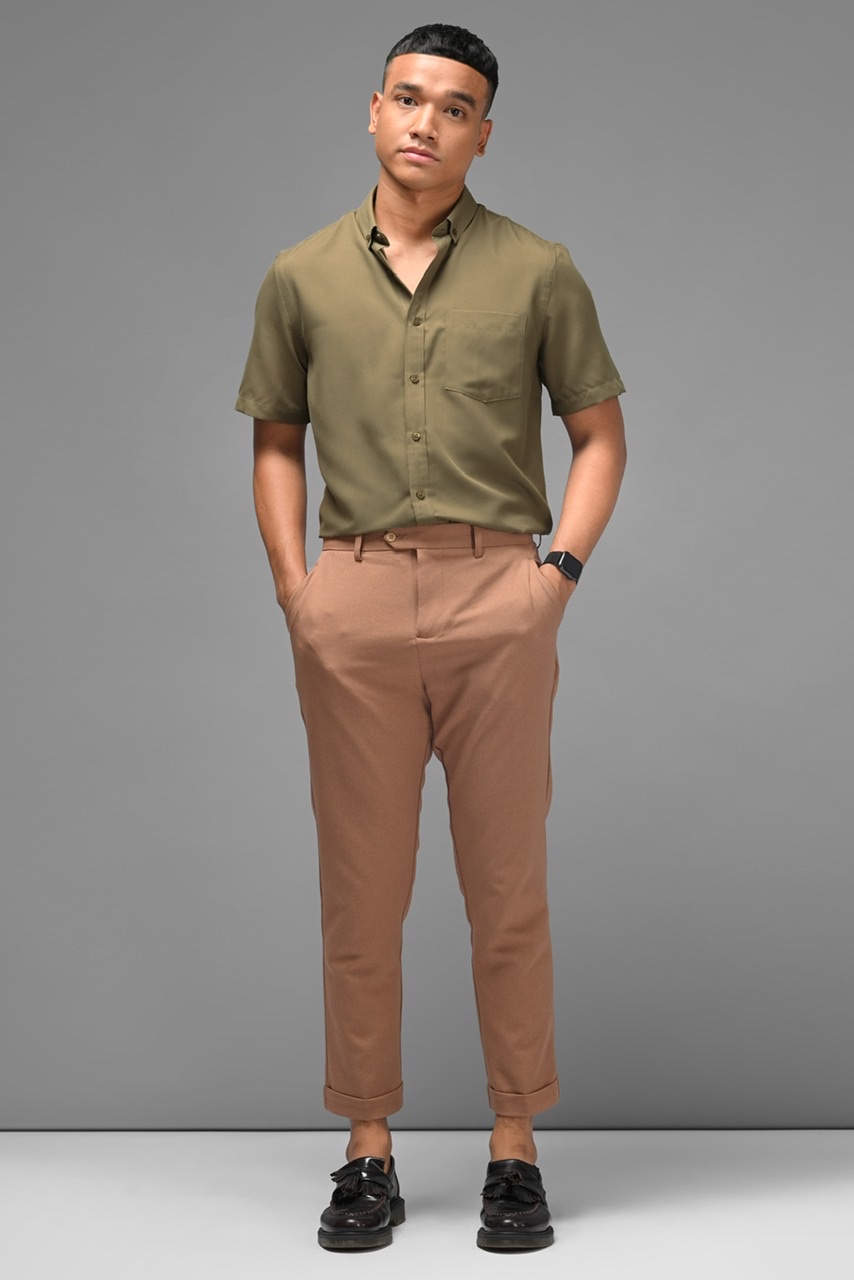 PALTON EXETRE SHORT SLEEVE SHIRT KHAKI