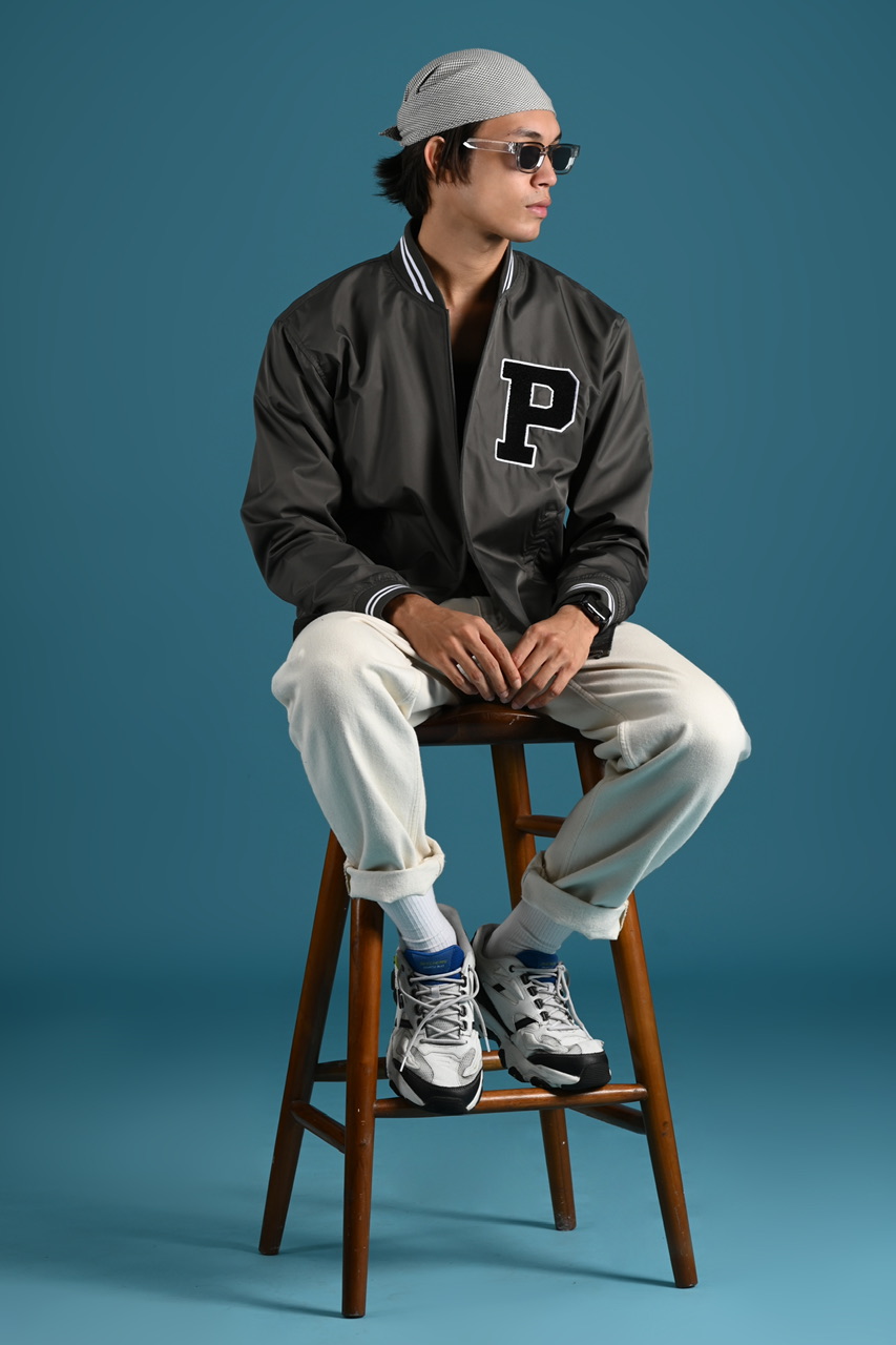 PREPPIES BOMBER JACKET GREY