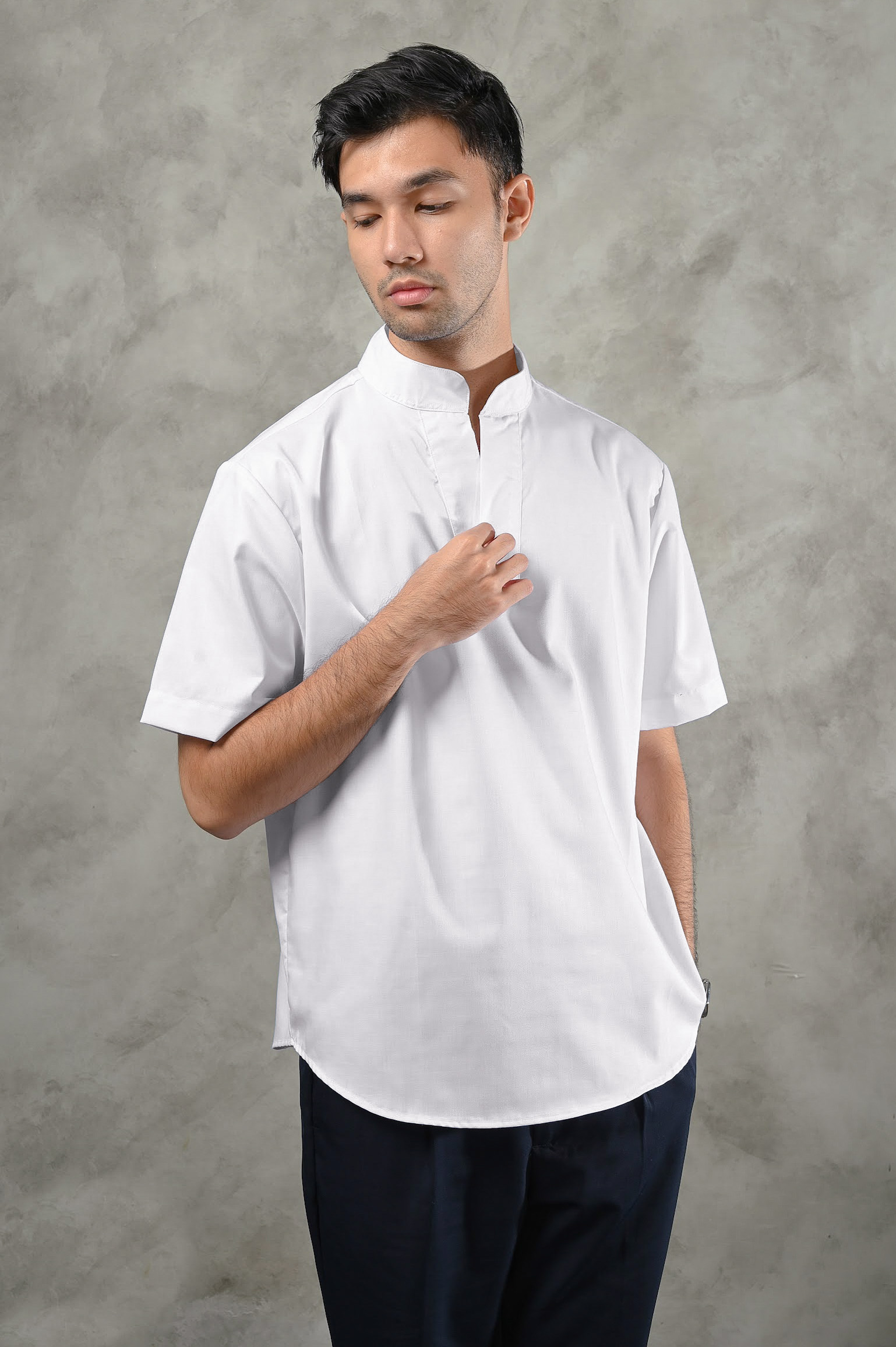 PSDG17-BERGAMO MODEST SHIRT WHITE
