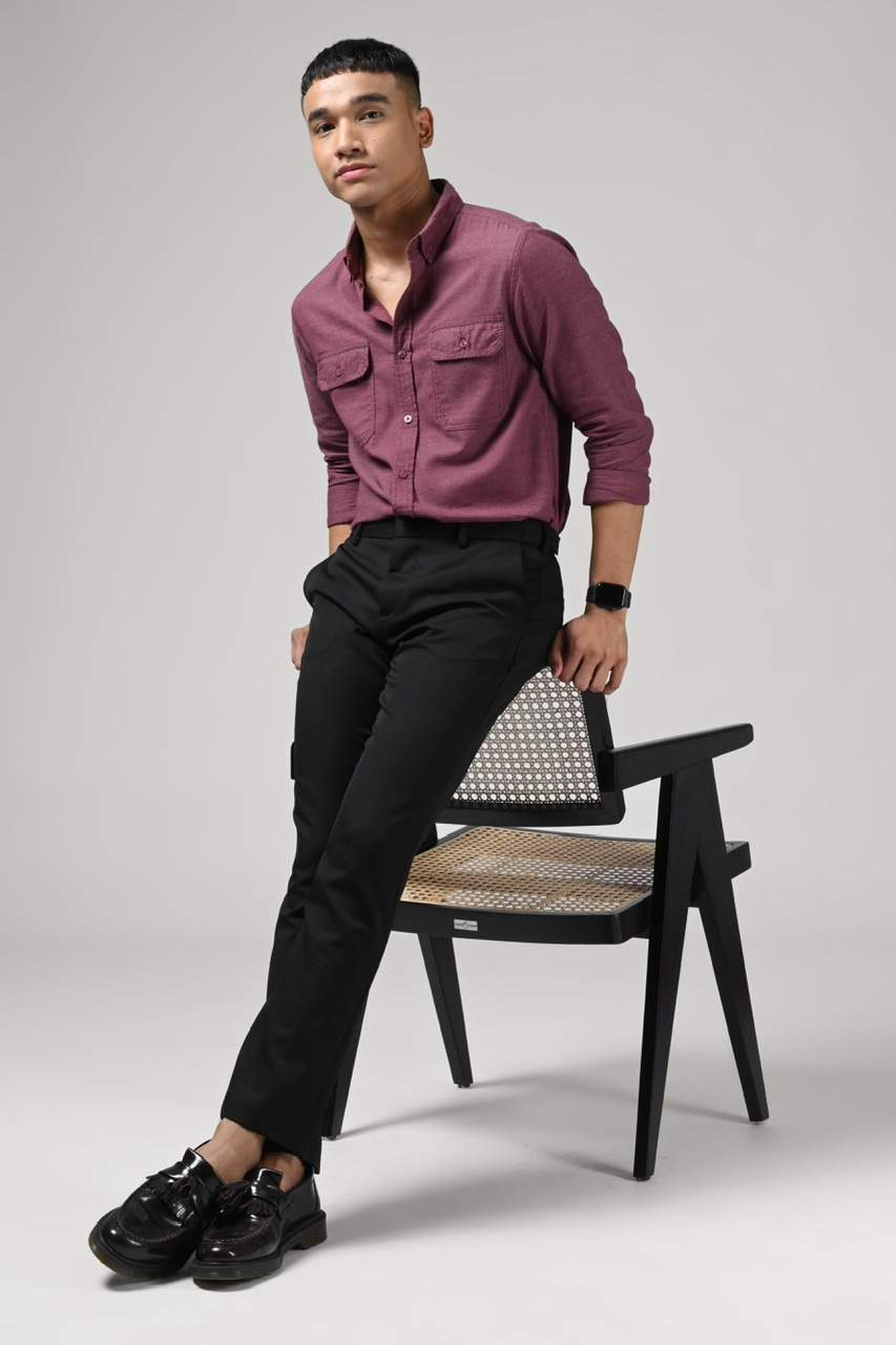 KALPEN BASIC SHIRT PLUM