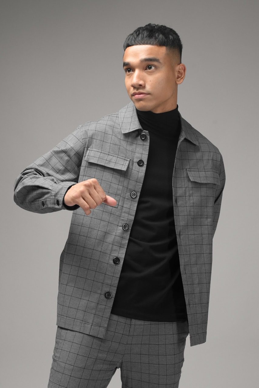 SCOTT TARTAN JACKET DARK GREY
