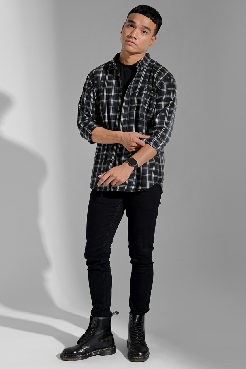 PSBE30-ULTIMATE FLANNEL BLUE BLACK