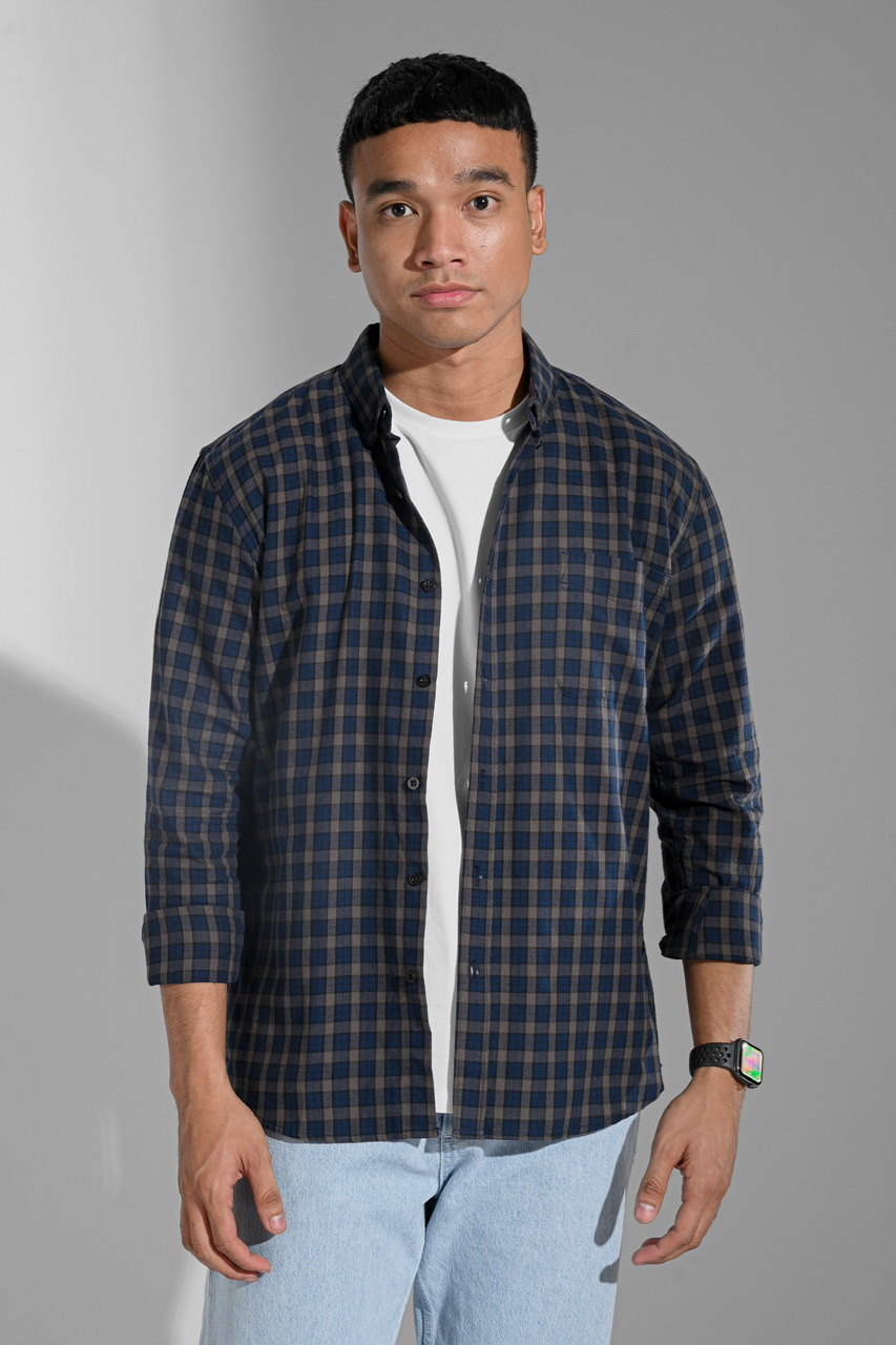PSBE50-ULTIMATE FLANNEL BLUE BROWN