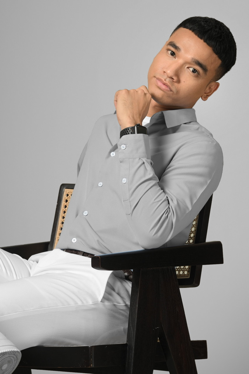 PSBI10-GANGNAM LONG SLEEVE SHIRT GREY