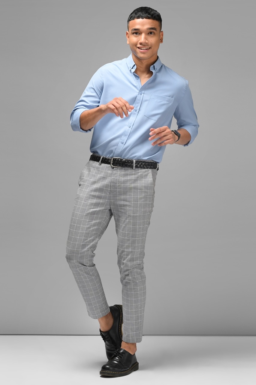 PALTON EXETRE LONG SLEEVE SHIRT FADED BLUE