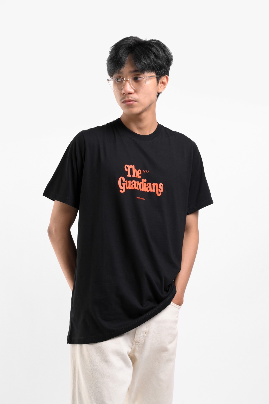 PTEL02-THE GUARDIANS TEES BLACK