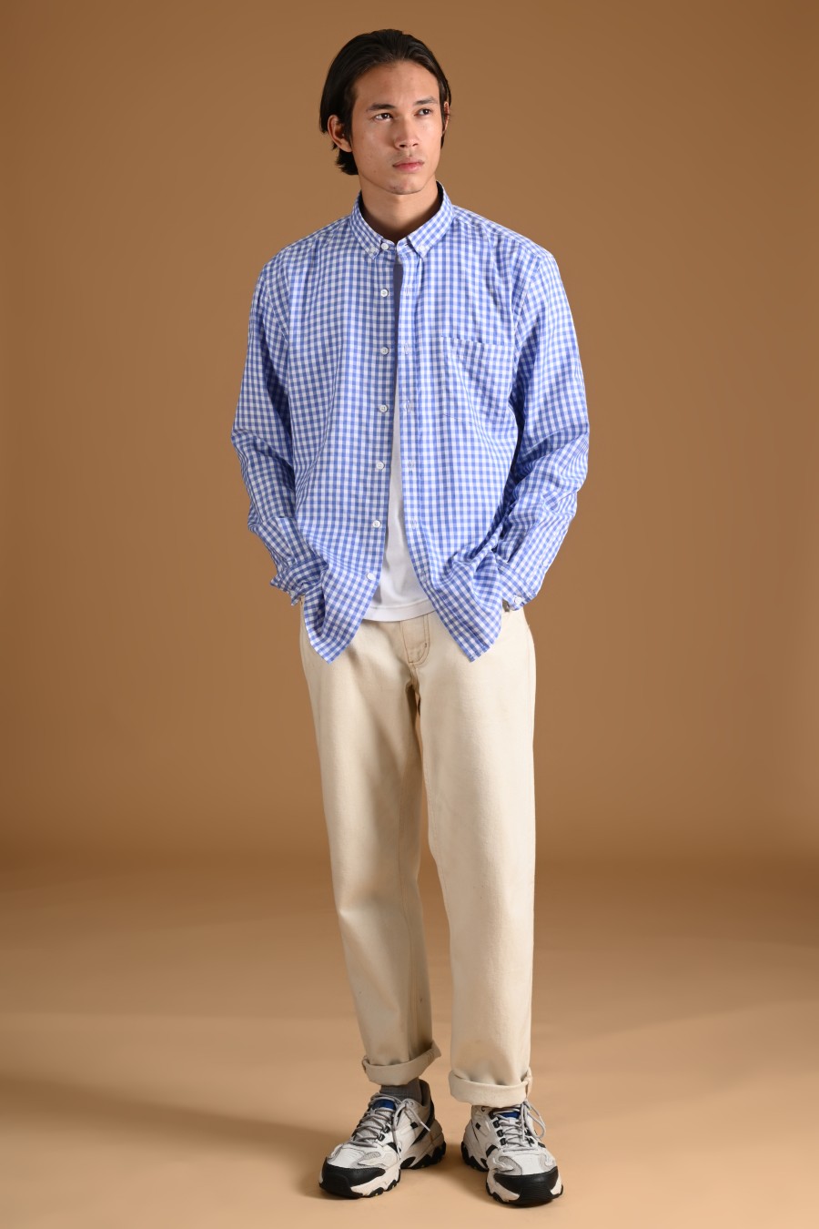 GINGHAM LONG SLEEVE SHIRT PREPP SCOOTER EDITION LIGHT BLUE