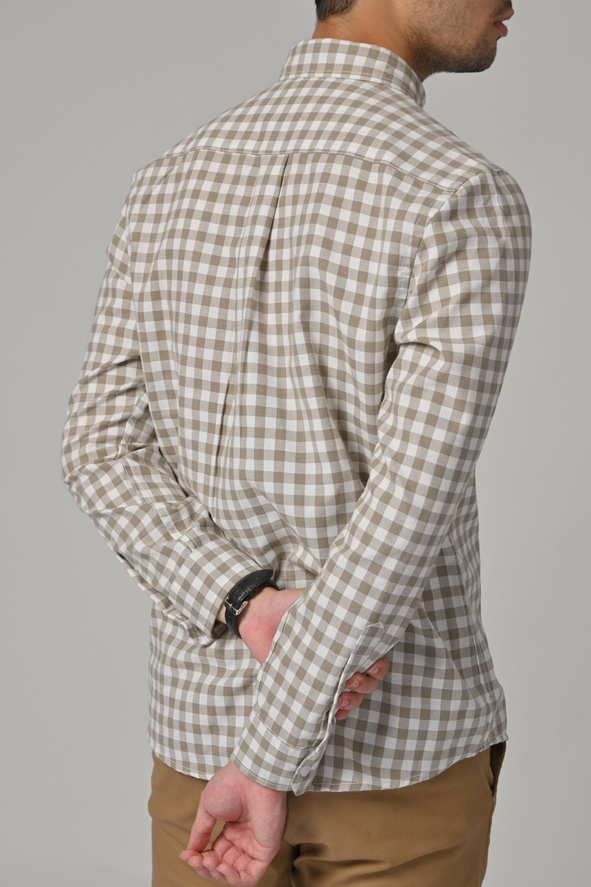 PSAZ05-MILES PLAID SHIRT BROWN