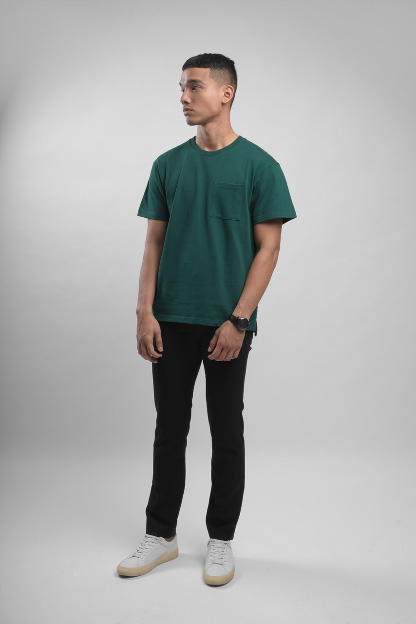 YORK OVERSIZED TEES IN FOREST GREEN