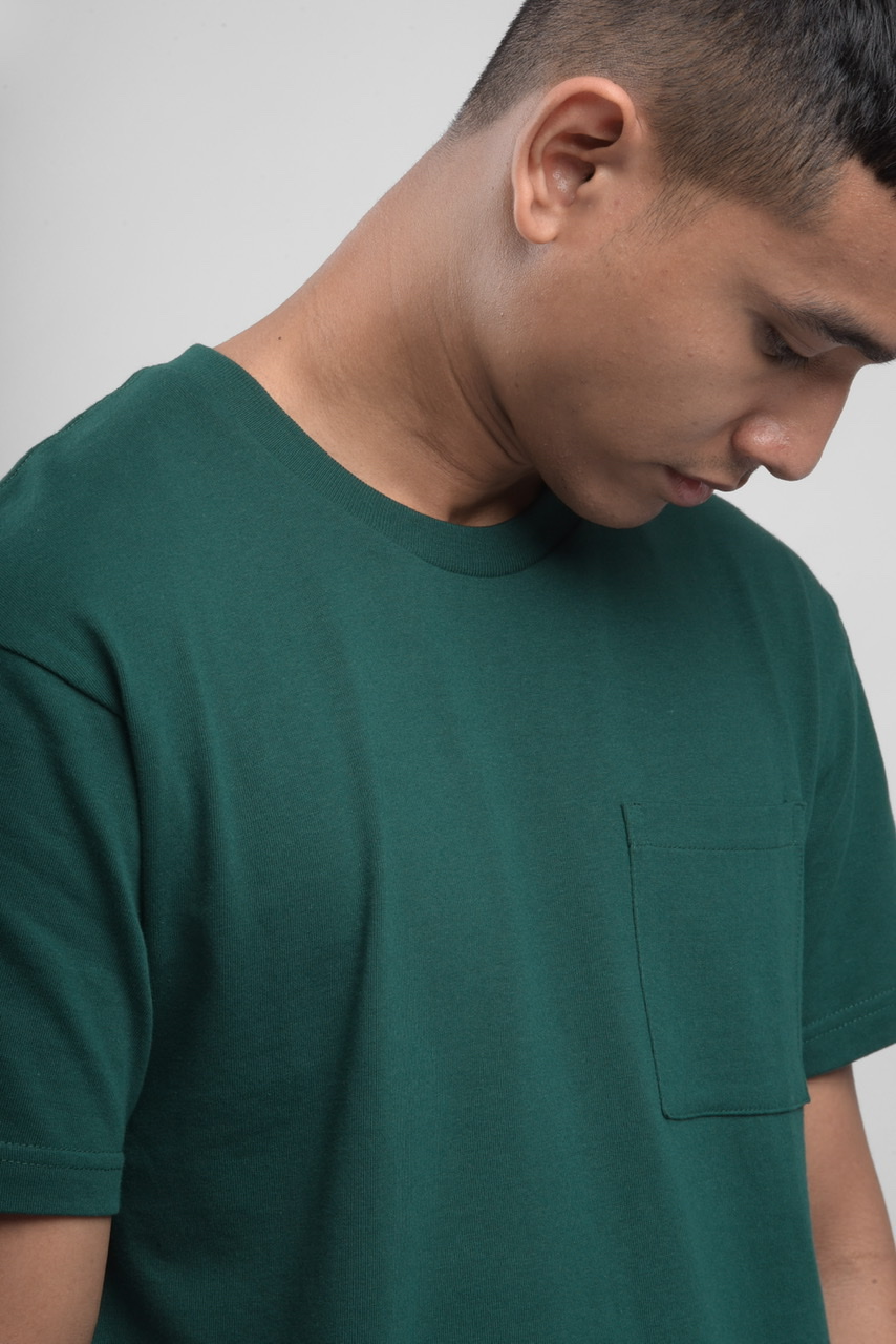 YORK OVERSIZED TEES IN FOREST GREEN