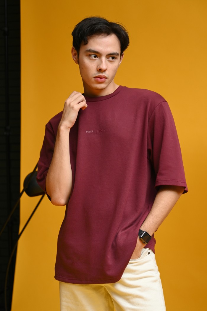 PTDK14-SIGNATURE OVERSIZED TEES MAROON
