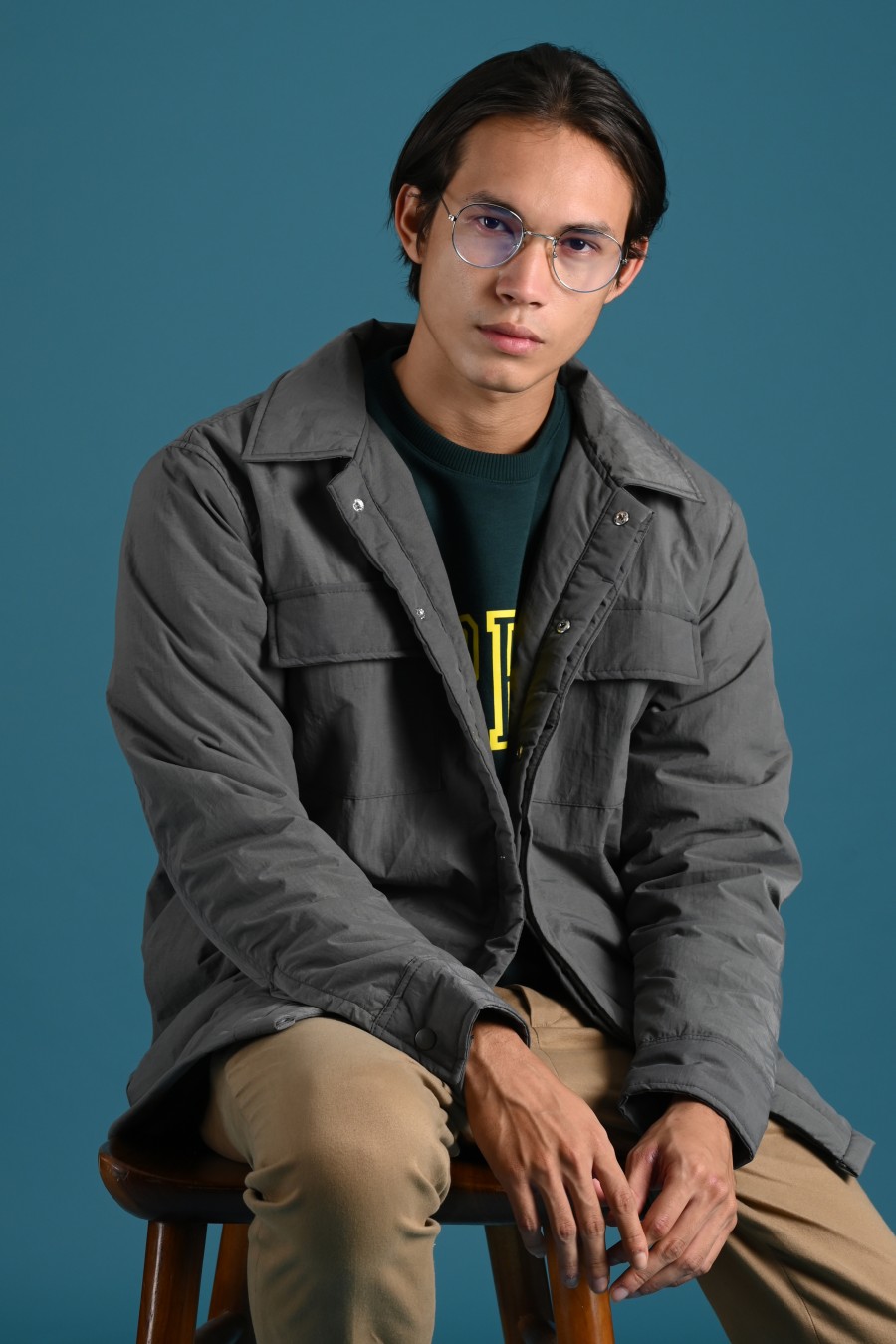 PUFFED JACKET GREY