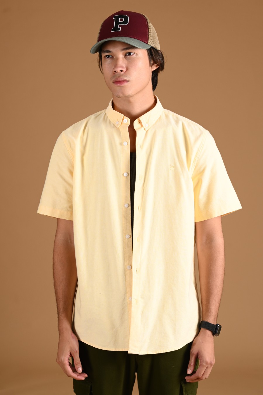 SIGNATURE OXFORD SHORT SLEEVE SHIRT YELLOW