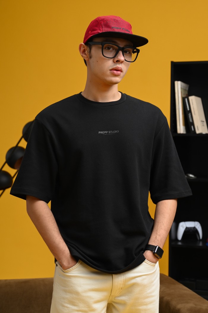 SIGNATURE OVERSIZED TEES BLACK
