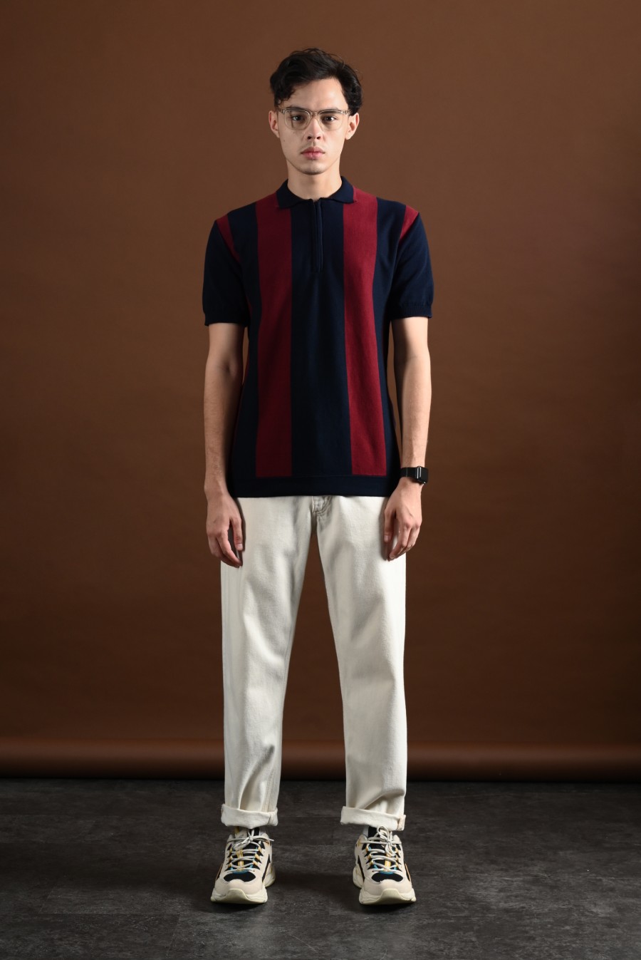 ZIPPY POLO NAVY MAROON