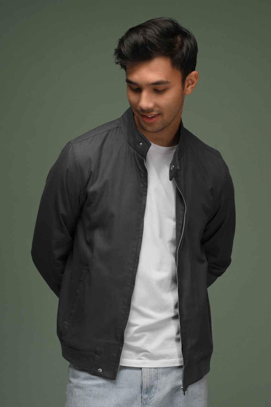 HARRINGTON JACKET DARK GREY