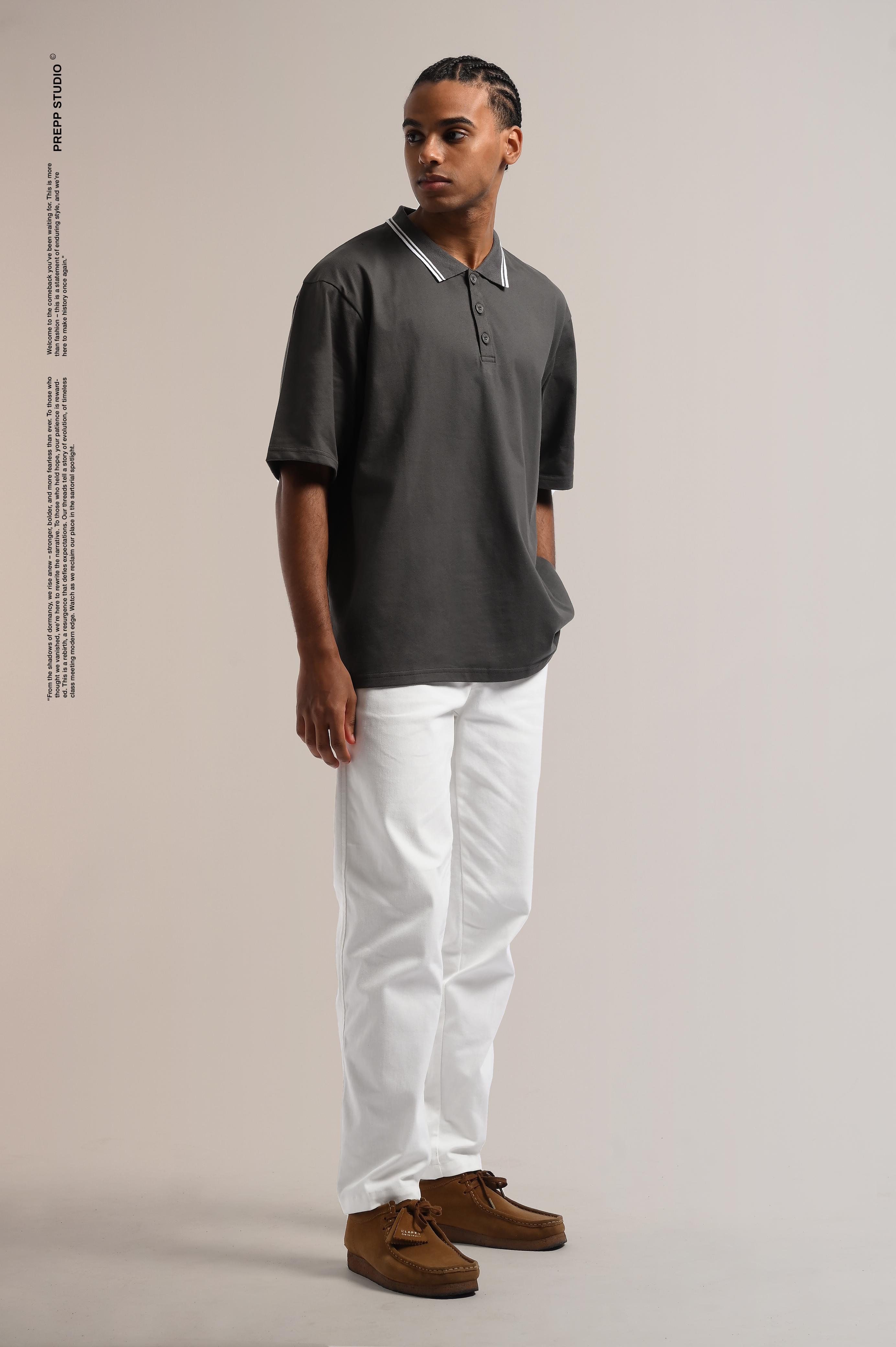 OVERTURE POLO SHIRT CHARCOAL