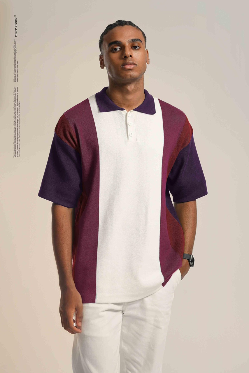 PLFW98-POLO STRIPE SENSE 4 STRIPE LAVENDER