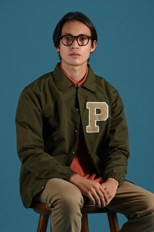 Image of COLLEGIATE COACH JACKET GREEN