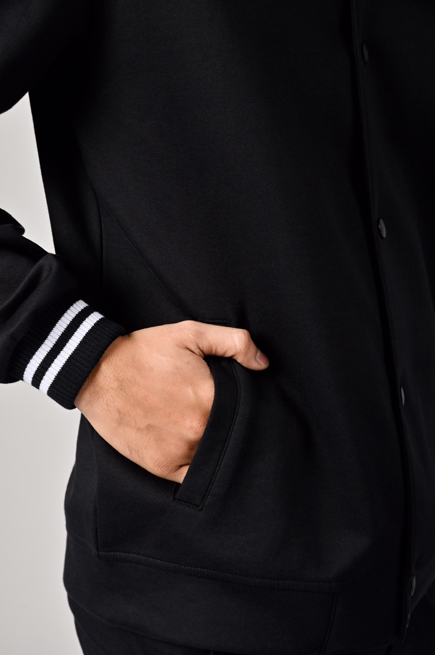 IVY VARSITY JACKET BLACK